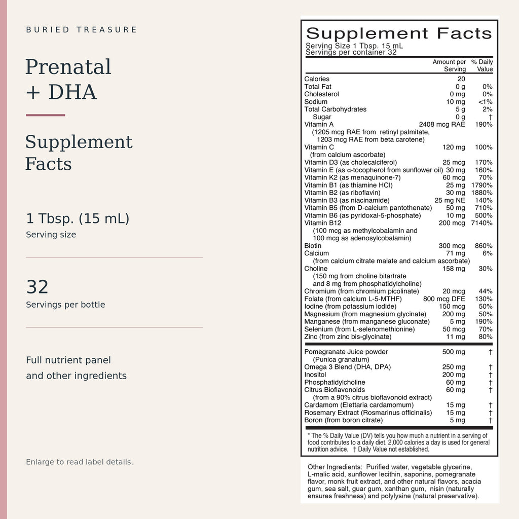 Prenatal Plus DHA Once-Daily Liquid Prenatal Multivitamin, for Preconception, Pregnancy & Lactation, Fruit Flavored, 16 fl oz