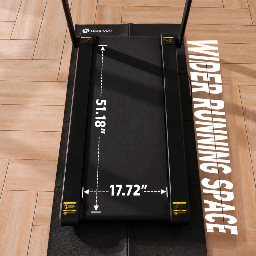 DeerRun X20 Incline Home Treadmill with 15% Auto Incline & Full Running Deck | 400 lbs, 11.3 mph