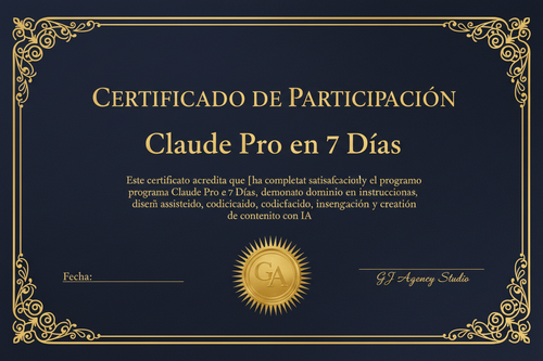 Certificado de Participación – Claude Pro en 7 Días